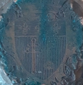 Sceau à cire avec blason inconnu Sceau à cire avec blason inconnu